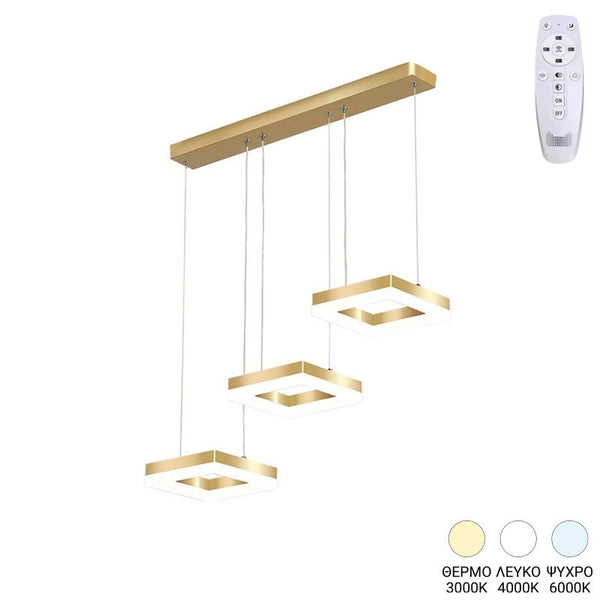 Lustra Benor, metal si LED, 70x20x15 cm