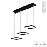 Lustra Benor, metal si LED, 70x20x15 cm - Negru
