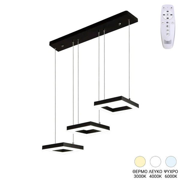 Lustra Benor, metal si LED, 70x20x15 cm