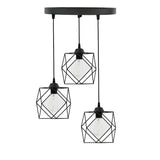Lustra cu 3 lumini Karin, negru, 30x30x90 cm