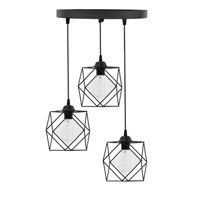 Lustra cu 3 lumini Karin negru 30x30x90 cm