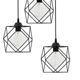 Lustra cu 3 lumini Karin, negru, 30x30x90 cm
