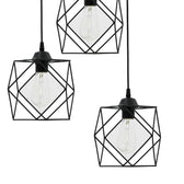 Lustra cu 3 lumini Karin, negru, 30x30x90 cm, imagine suplimentara