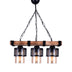 Lustra cu 3 lumini PWL-1046, negru-nuc, 50x15x65 cm
