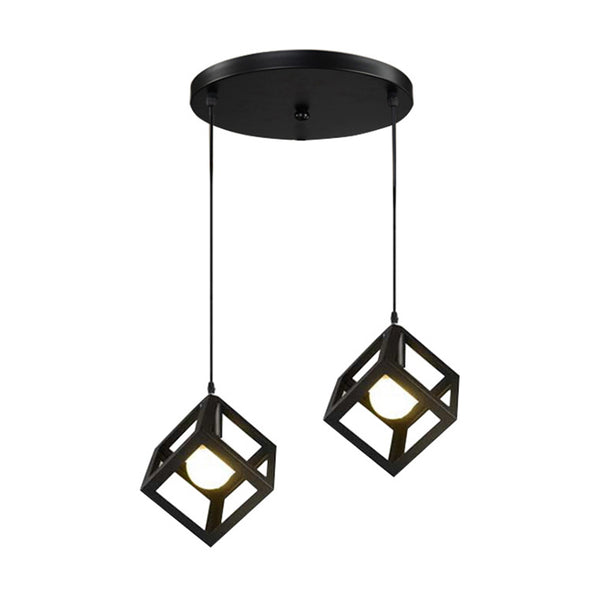 Lustra cu doua lumini Kibe II metal, negru, 48x28 cm