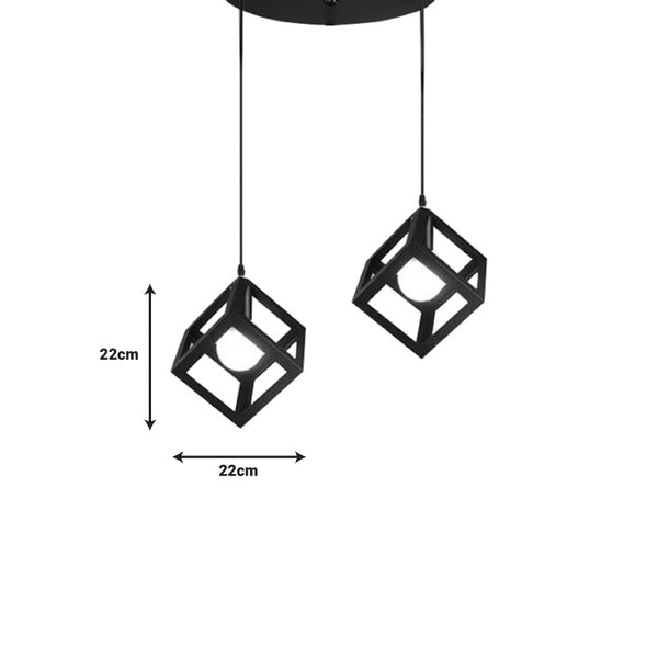 Lustra cu doua lumini Kibe II metal, negru, 48x28 cm