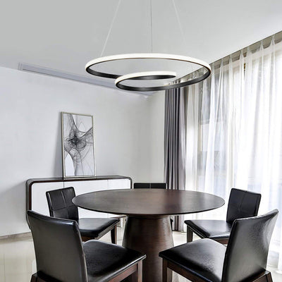 Lustră cu LED Rexon, Metal, Negru, 49x12 cm, imagine suplimentara