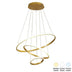 lustra Lustră cu LED-uri Rings, Metal Aurit, D60x100 cm