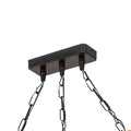 Lustra cu trei lumini PWL-1027, E27, Natural-negru, 49x10x47 cm, perspectiva suplimentara