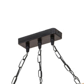 Lustra cu trei lumini PWL-1027, E27, Natural-negru, 49x10x47 cm, perspectiva suplimentara
