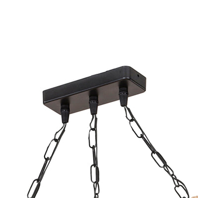 Lustra cu trei lumini PWL-1027, E27, Natural-negru, 49x10x47 cm, perspectiva suplimentara