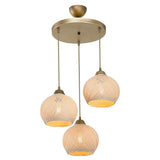 Lustra cu trei lumini PWL-1121, crem-auriu, 40x75 cm - Crem