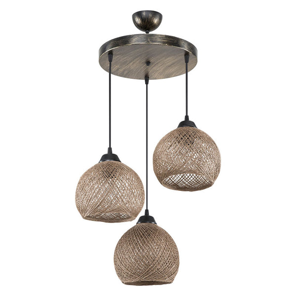 Lustra cu trei lumini PWL-1121, crem-auriu, 40x75 cm