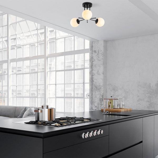 Lustra Daisy Chandelier, Negru, 48x48x34 cm
