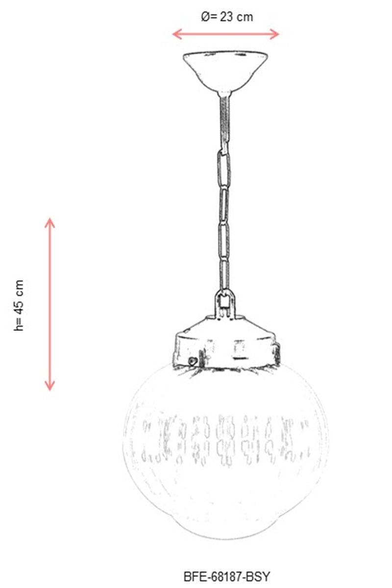 Lustra de exterior BFE 345 Outdoor Chandelier, Negru, 23x45x23 cm