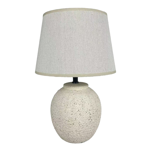 Lustră de masă cu iluminare Lurata, Ceramică, Bej, 26x38 cm