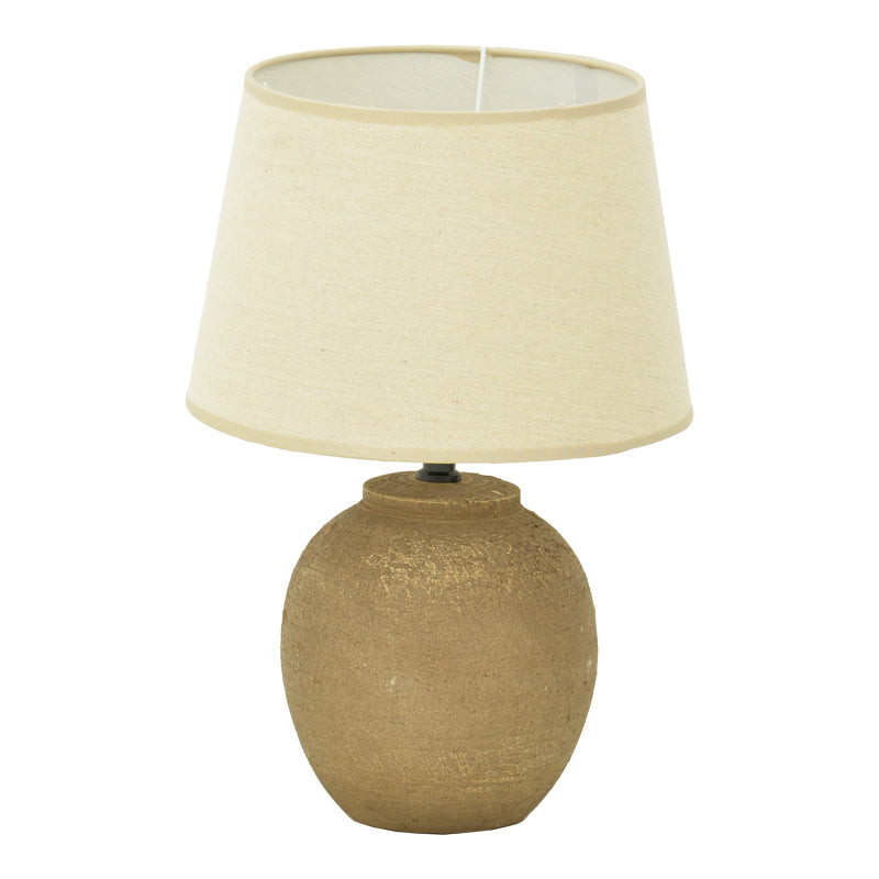 Lustră de masă cu lumină Lurata, Ceramică, Gri Antic-Bej, 26x38 cm