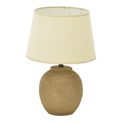 veioza Lustră de masă cu lumină Lurata, Ceramică, Gri Antic-Bej, 26x38 cm