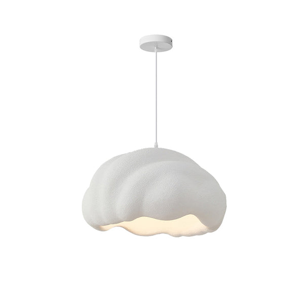 Lustra de tavan cu bec Vomber, Plastic, Alb, 52x28 cm