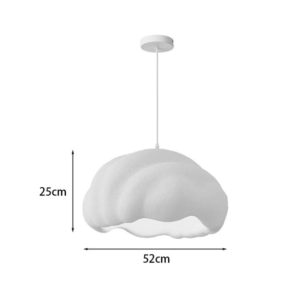 Lustra de tavan cu bec Vomber, Plastic, Alb, 52x28 cm