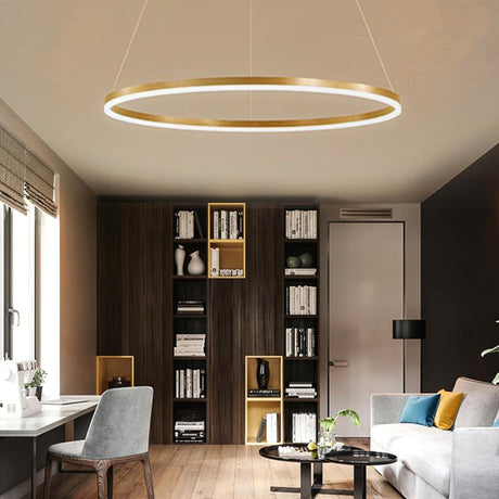 Lustra de tavan cu LED Nebrian, metal Aurit, Auriu, 60x15 cm