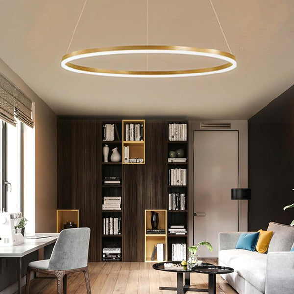 Lustra Nebrian, metal si LED, D60x15 cm