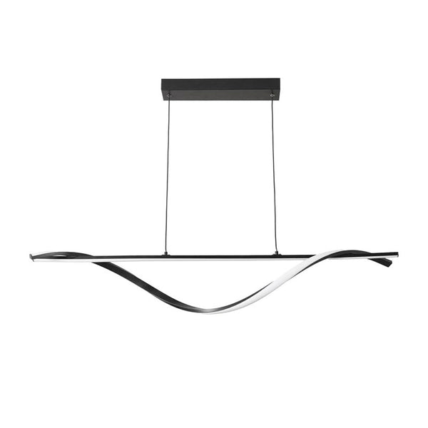Lustră de tavan LED Infinity, metal, negru, 120x12x150 cm