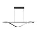 lustra Lustră de tavan LED Infinity, metal negru, 120x12x150 cm