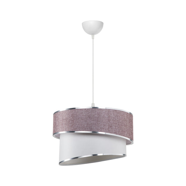 Lustra de tavan Loopy, roz-alb, D30x18 cm