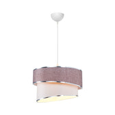 Lustra de tavan Loopy, roz-alb, D30x18 cm, detaliu produs