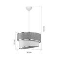 Lustra de tavan Loopy, roz-alb, D30x18 cm, perspectiva suplimentara