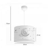 Lustra de tavan pentru copii Gary, Multicolor-alb, D24x21 cm, imagine suplimentara