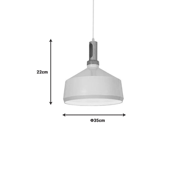 Lustra Denvel I metal, alb-auriu, 35x35x122 cm
