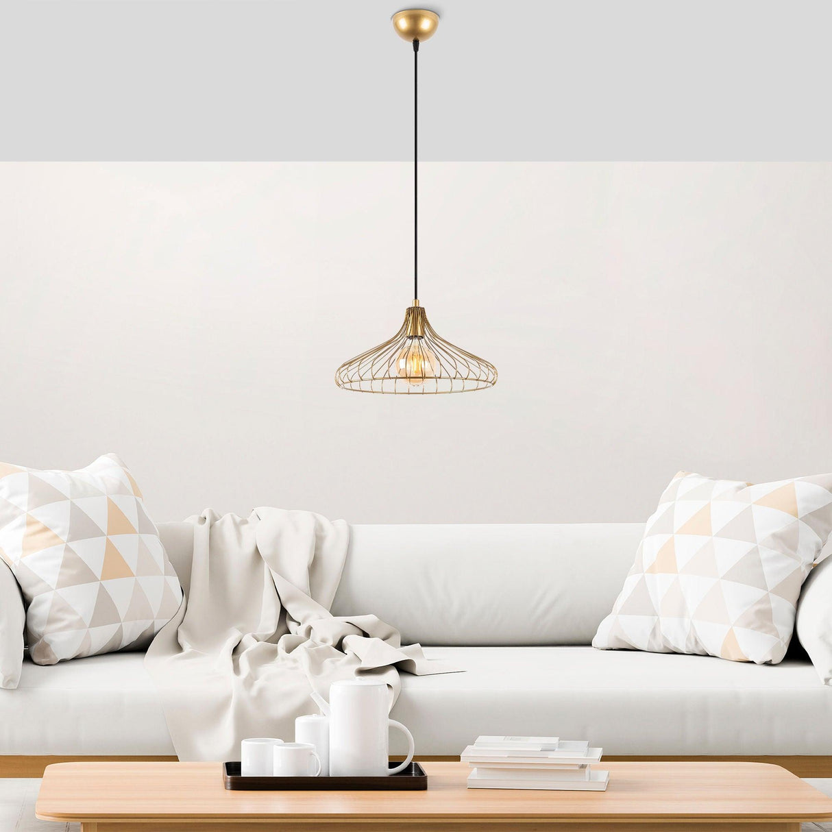 Lustra DEPAY Chandelier, Auriu, 36x36x120 cm