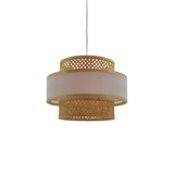 Lustra din bambus Certy Boho, Natural, 32x32x25 cm