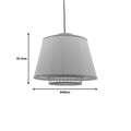 Lustra din bambus Certy Boho, Natural, 50x50x33 cm, detaliu produs