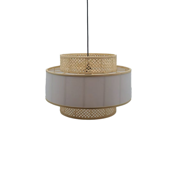 Lustra din bambus Certy Boho, Natural, 50x50x33 cm