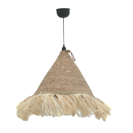Lustra din iuta Geole, Natural, D60x94 cm