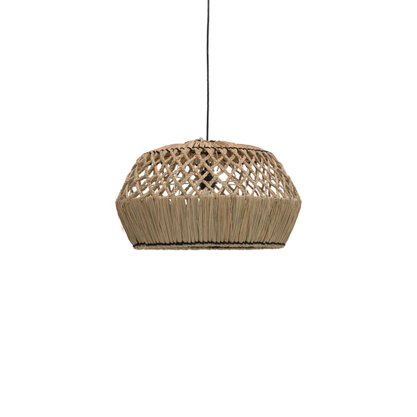 Lustra din paie Fose mendong Boho, Natural, 50x50x27 cm