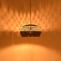 Lustra din paie Fose mendong Boho, Natural, 50x50x27 cm, imagine suplimentara