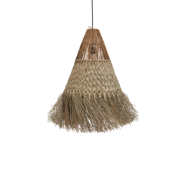 Lustra din paie Vajem Boho, Natural, 50x50x70 cm