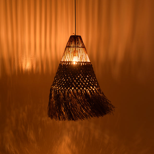 Lustra din paie Vajem Boho, Natural, 50x50x70 cm