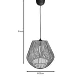 Lustra din rachita Lilabel, Natural, D25x84 cm
