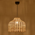 Lustra din ratan Ziquel, Natural, D42x89 cm, imagine suplimentara