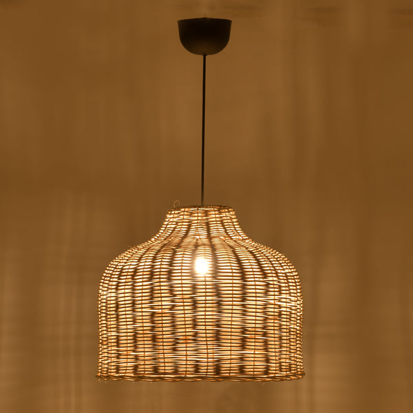 Lustra din ratan Ziquel, Natural, D42x89 cm