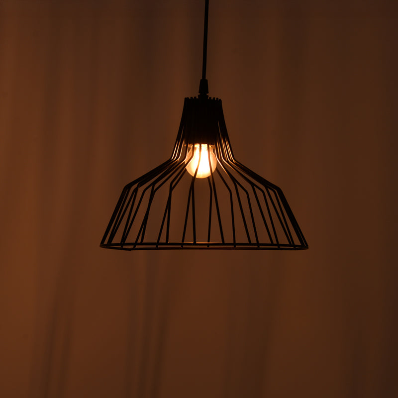 Lustră elegantă Derbea, metal, negru, 25x70 cm