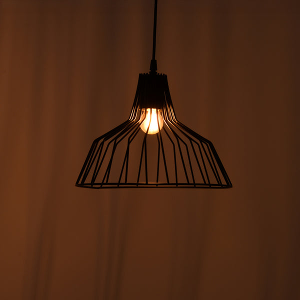 Lustră elegantă Derbea, metal, negru, 25x70 cm