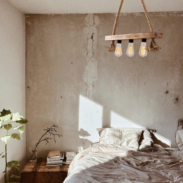 Lustra Erebos Chandelier, Lemn, 60x9x60 cm