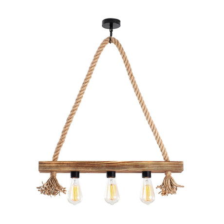 Lustra Erebos Chandelier, Lemn, 60x9x60 cm