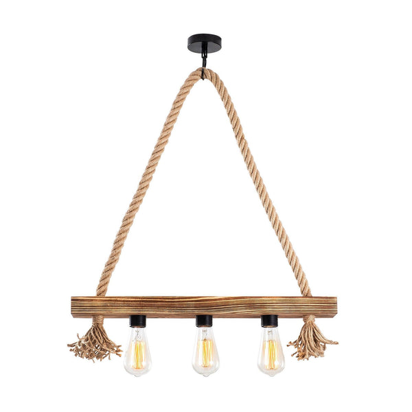 Lustra Erebos Chandelier, Lemn, 60x9x60 cm